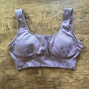 HALARA Ribbed Purple Bralette